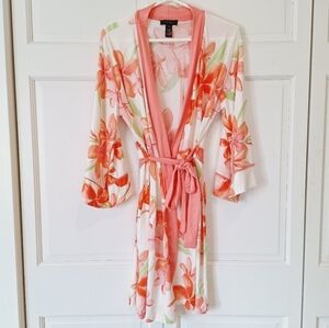 Nanette Lepore floral satin-like robe